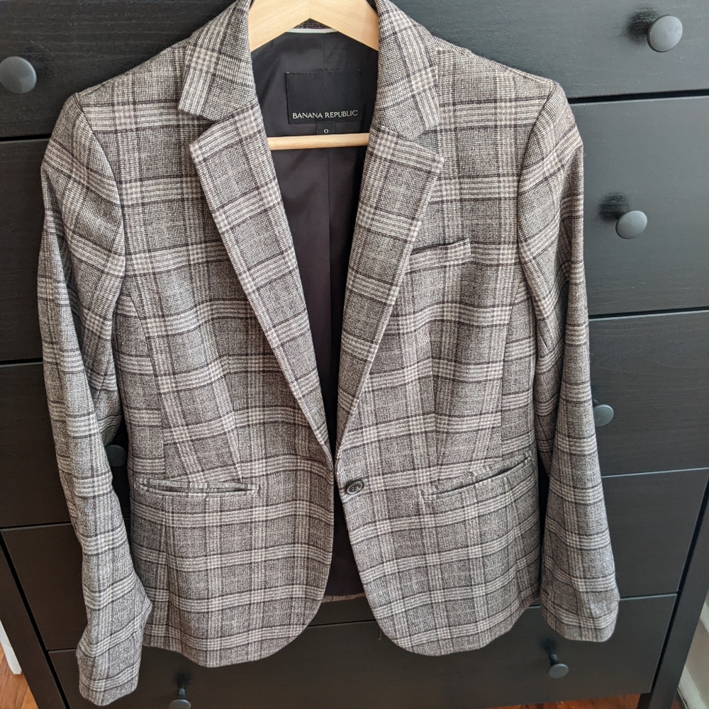 Banana Republic Plaid Blazer